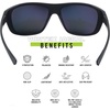 image:imageVortex Optics Jackal Sunglasses  UV Protection Polarized Ballistic Rated  Unlimited Unconditional WarrantyBlack