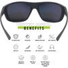 image:imageVortex Optics Jackal Sunglasses  UV Protection Polarized Ballistic Rated  Unlimited Unconditional WarrantyBlue