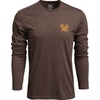 image:imageVortex Mens Diamond Crest Long Sleeve TShirtsBrown Heather
