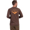 image:imageVortex Mens Diamond Crest Long Sleeve TShirtsBrown Heather