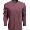 image:imageVortex Mens Diamond Crest Long Sleeve TShirtsBurgundy Heather