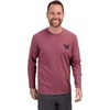 image:imageVortex Mens Diamond Crest Long Sleeve TShirtsBurgundy Heather