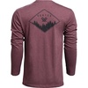 image:imageVortex Mens Diamond Crest Long Sleeve TShirtsBurgundy Heather