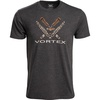 image:imageVortex Mens Turkey Core Logo Short Sleeve TShirtsCharcoal Heather