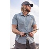 image:imageVortex Mens Alpine Cove Short Sleeve Shirts  UPF Sun Protection Moisture Wicking Quick Dry Temperature Regulating FabricShale Blue