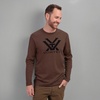 image:imageVortex Mens Core Logo Long Sleeve TShirtsBrown Heather