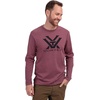 image:imageVortex Mens Core Logo Long Sleeve TShirtsBurgundy Heather