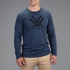 image:imageVortex Mens Core Logo Long Sleeve TShirtsNavy Heather
