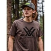 image:imageVortex Mens Core Logo Short Sleeve TShirtsBrown Heather