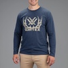 image:imageVortex Mens FullTine Long Sleeve TShirtsNavy Heather