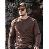 image:imageVortex Mens Outland Heavyweight Long Sleeve Pocket TShirtsDark Brown