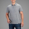 image:imageVortex Mens Punch in Polo Shirts  UPF 15 Protection Moisture Wicking Armpit GussetsGrey Heather