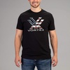 image:imageVortex Mens Stars and Stripes Short Sleeve ShirtBlack
