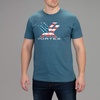 image:imageVortex Mens Stars and Stripes Short Sleeve ShirtSteel Blue Heather