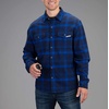 image:imageVortex Mens Timber Rush Flannel Shirts  Mechanical Stretch Moisture Wicking Underarm GussetBlue Jay