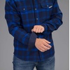 image:imageVortex Mens Timber Rush Flannel Shirts  Mechanical Stretch Moisture Wicking Underarm GussetBlue Jay