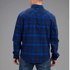 image:imageVortex Mens Timber Rush Flannel Shirts  Mechanical Stretch Moisture Wicking Underarm GussetBlue Jay