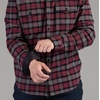 image:imageVortex Mens Timber Rush Flannel Shirts  Mechanical Stretch Moisture Wicking Underarm GussetBurgundy