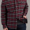 image:imageVortex Mens Timber Rush Flannel Shirts  Mechanical Stretch Moisture Wicking Underarm GussetBurgundy