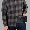 image:imageVortex Mens Trail Call Tech Flannel Shirts  Mechanical Stretch Moisture Wicking Underarm GussetShadow