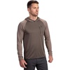 image:imageVortex Mens Weekend Rucker Hooded Long Sleeve Shirts  Moisture Wicking UPF Sun Protection Stain Release TechnologyPeat