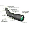image:imageVortex Optics Crossfire HD Spotting Scopes  HD Optical System Wide Field of View Helical Focus Tripod Adaptable Rubber Armor Waterproof Fogproof Shockproof  Unlimited Unconditional Warranty2060x80 Straight
