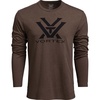 image:imageVortex Mens Core Logo Long Sleeve TShirtsBrown Heather