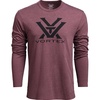 image:imageVortex Mens Core Logo Long Sleeve TShirtsBurgundy Heather