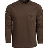 image:imageVortex Mens Outland Heavyweight Long Sleeve Pocket TShirtsDark Brown