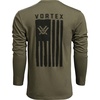 image:imageVortex Mens Salute Long Sleeve TShirtsMilitary Heather