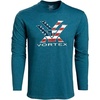 image:imageVortex Mens Stars amp Stripes Long Sleeve TShirtsBlue Heather