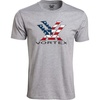 image:imageVortex Mens Stars and Stripes Short Sleeve ShirtGrey Heather