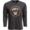 image:imageVortex Mens Three Peaks Long Sleeve TShirtsCharcoal Heather