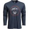 image:imageVortex Mens Three Peaks Long Sleeve TShirtsNavy Heather