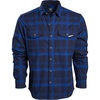 image:imageVortex Mens Timber Rush Flannel Shirts  Mechanical Stretch Moisture Wicking Underarm GussetBlue Jay