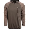 image:imageVortex Mens Weekend Rucker Hooded Long Sleeve Shirts  Moisture Wicking UPF Sun Protection Stain Release TechnologyPeat
