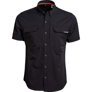 image:imageVortex Mens Callsign Short Sleeve Shirts  UPF Sun Protection Moisture Wicking Stretch FabricBlack