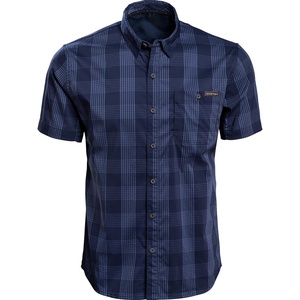 image:imageVortex Mens Coolmax Fast Twitch ButtonDown Short Sleeve Shirts  Moisture Wicking Stretch UPF Protection Wrinkle FreeNavy