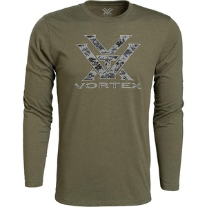 image:imageVortex Mens Core Logo Long Sleeve TShirtsMilitary Camo Heather