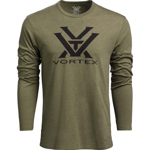 image:imageVortex Mens Core Logo Long Sleeve TShirtsMilitary Heather