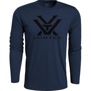 image:imageVortex Mens Core Logo Long Sleeve TShirtsNavy Heather
