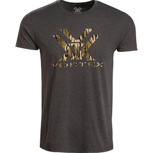 image:imageVortex Mens Core Logo Short Sleeve TShirtsMossy Oak Bottomland Camo Charcoal Heather