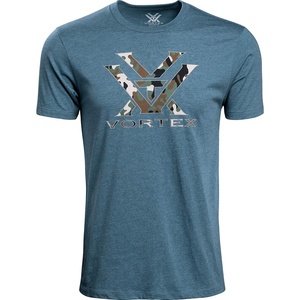 image:imageVortex Mens Core Logo Short Sleeve TShirtsSteel Blue Heather Camo