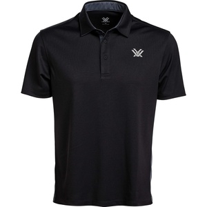image:imageVortex Mens Escape Velocity Polo Shirts  Moisture Wicking UPF Protection Quick Dry Stain Release Coolmax FabricBlack