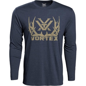 image:imageVortex Mens FullTine Long Sleeve TShirtsNavy Heather