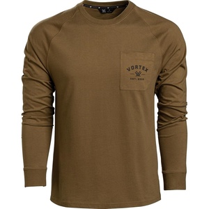 image:imageVortex Mens Outland Heavyweight Long Sleeve Pocket TShirtsDark Olive