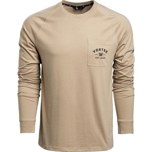image:imageVortex Mens Outland Heavyweight Long Sleeve Pocket TShirtsTan