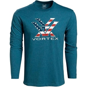 image:imageVortex Mens Stars amp Stripes Long Sleeve TShirtsBlue Heather