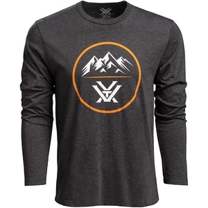 image:imageVortex Mens Three Peaks Long Sleeve TShirtsCharcoal Heather