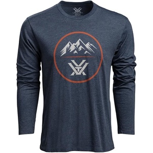 image:imageVortex Mens Three Peaks Long Sleeve TShirtsNavy Heather